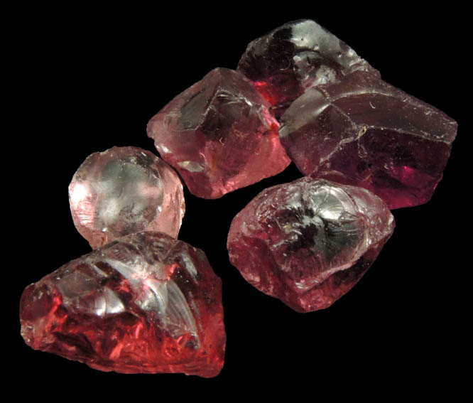 Almandine-Pyrope-Spessartine var. Imperial Garnet (6 pcs. gem rough) from Madagascar