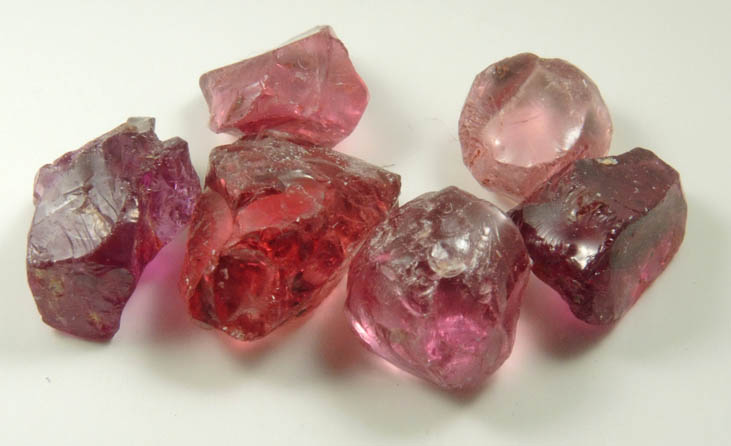 Almandine-Pyrope-Spessartine var. Imperial Garnet (6 pcs. gem rough) from Madagascar