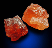 Clinohumite (2 pcs. Gem rough) from Kokscha Valley, Badakshan, Afghanistan