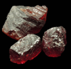 Pyrope var. Rhodolite Garnet (facet rough) from Tanzania