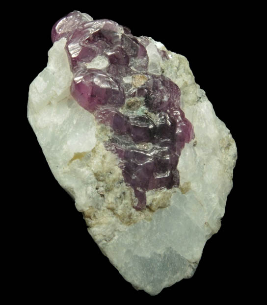 Corundum var. Pink Sapphire in marble from Mogok District, 115 km NNE of Mandalay, Mandalay Division, Myanmar (Burma)