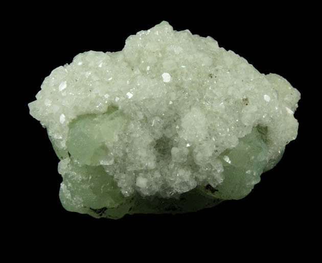 Calcite over Prehnite from Millington Quarry, Bernards Township, Somerset County, New Jersey