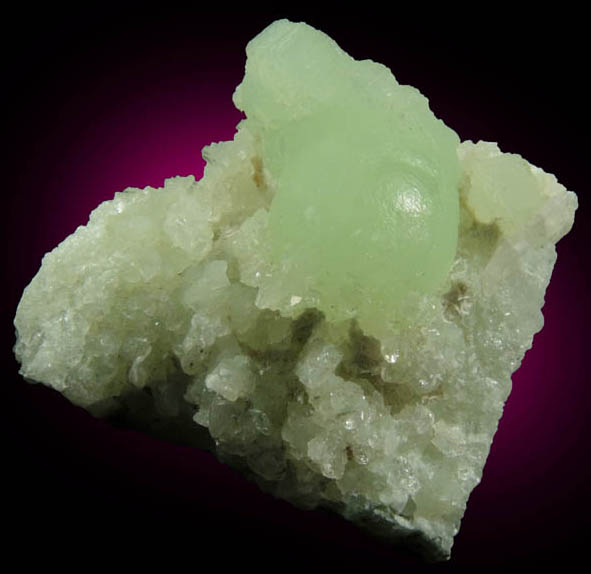 Prehnite on Datolite with minor Natrolite from Millington Quarry, Bernards Township, Somerset County, New Jersey