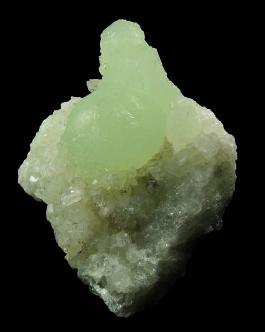 Prehnite on Datolite with minor Natrolite from Millington Quarry, Bernards Township, Somerset County, New Jersey