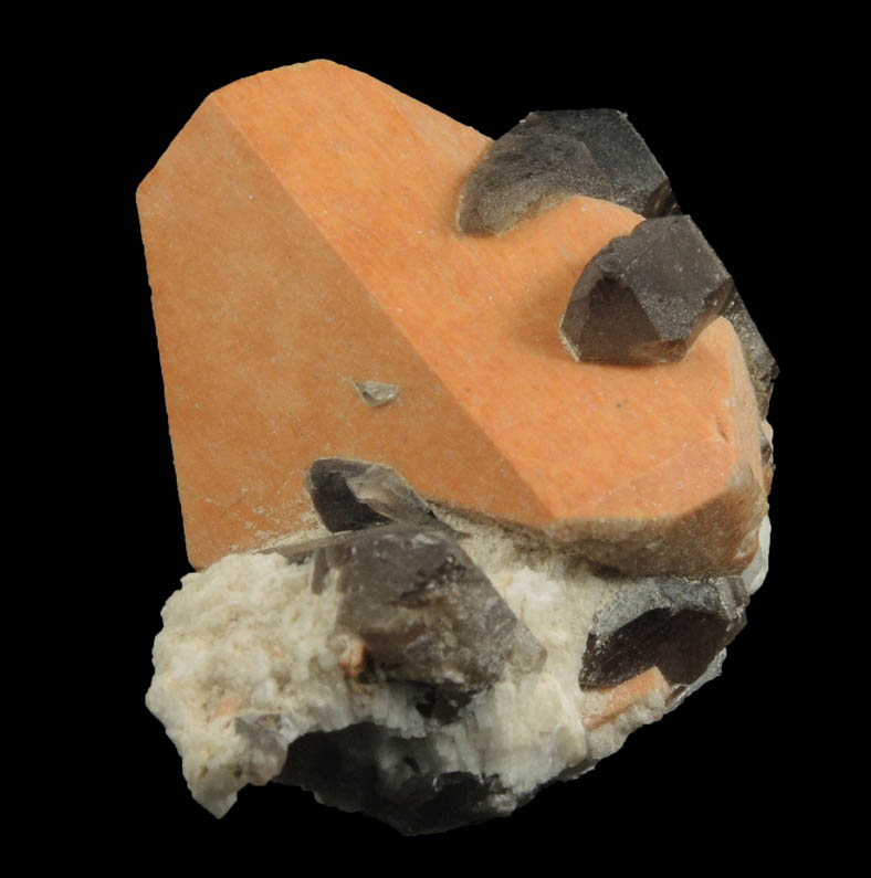 Microcline with Smoky Quartz from Government Pit, Albany, Carroll County, New Hampshire