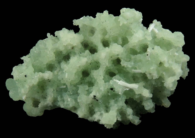 Prehnite pseudomorphs after Anhydrite with Laumontite from Upper New Street Quarry, Paterson, Passaic County, New Jersey