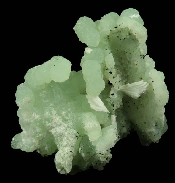 Prehnite pseudomorphs after Anhydrite with Chlorite and Laumontite from Upper New Street Quarry, Paterson, Passaic County, New Jersey