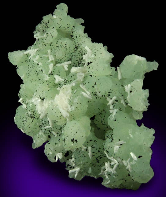 Prehnite pseudomorphs after Anhydrite with Laumontite from Upper New Street Quarry, Paterson, Passaic County, New Jersey