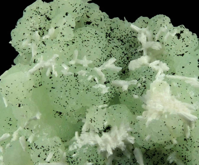 Prehnite pseudomorphs after Anhydrite with Laumontite from Upper New Street Quarry, Paterson, Passaic County, New Jersey