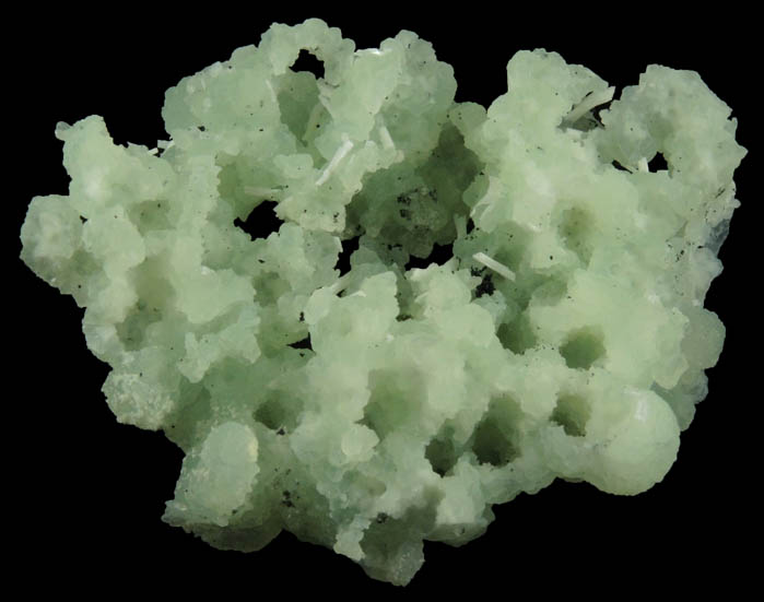 Prehnite pseudomorphs after Anhydrite with Laumontite from Upper New Street Quarry, Paterson, Passaic County, New Jersey