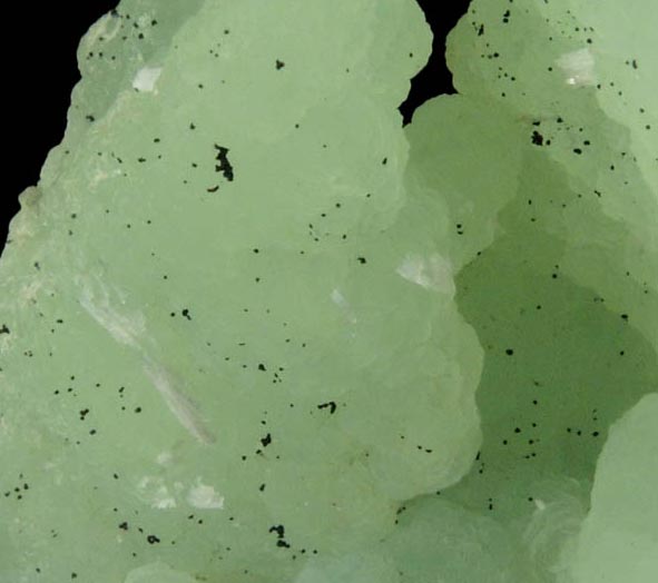 Prehnite pseudomorphs after Anhydrite with Chlorite and Laumontite from Upper New Street Quarry, Paterson, Passaic County, New Jersey