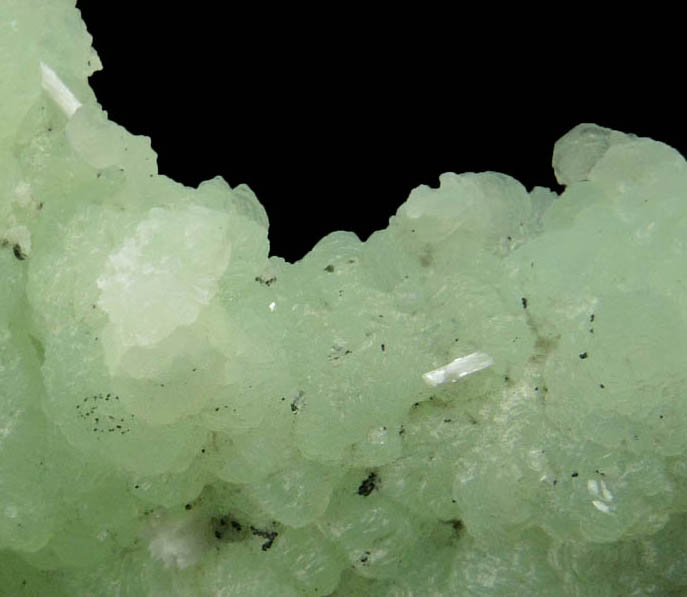 Prehnite pseudomorphs after Anhydrite with Laumontite from Upper New Street Quarry, Paterson, Passaic County, New Jersey