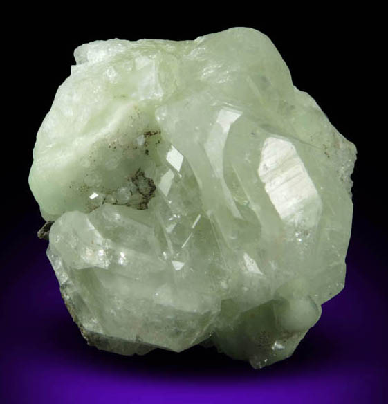 Apophyllite on Prehnite from Millington Quarry, Bernards Township, Somerset County, New Jersey