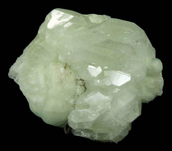 Apophyllite on Prehnite from Millington Quarry, Bernards Township, Somerset County, New Jersey