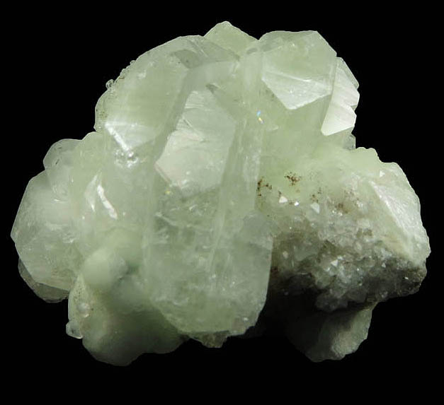 Apophyllite on Prehnite from Millington Quarry, Bernards Township, Somerset County, New Jersey