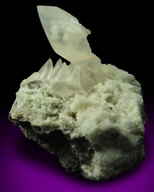 Calcite on Datolite from Millington Quarry, Bernards Township, Somerset County, New Jersey