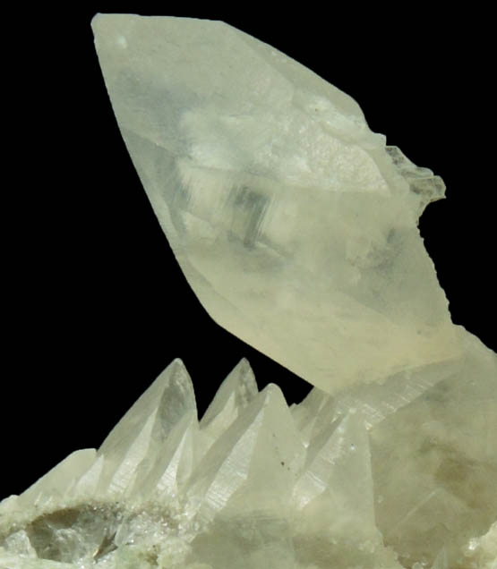 Calcite on Datolite from Millington Quarry, Bernards Township, Somerset County, New Jersey