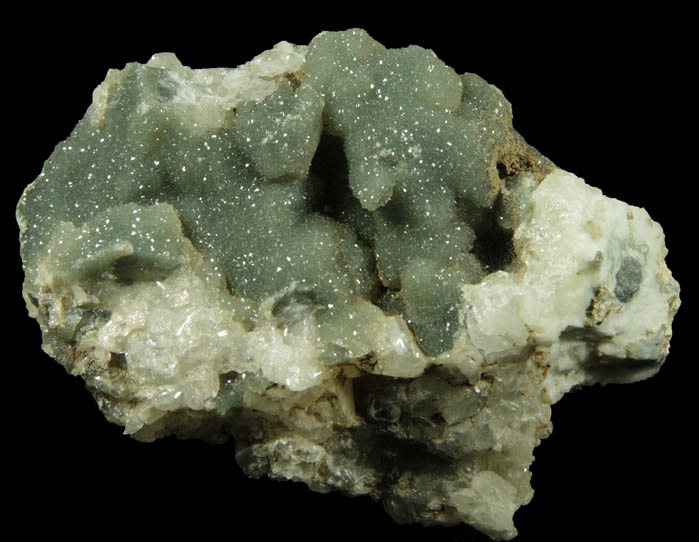 Apophyllite over Datolite from Millington Quarry, Bernards Township, Somerset County, New Jersey