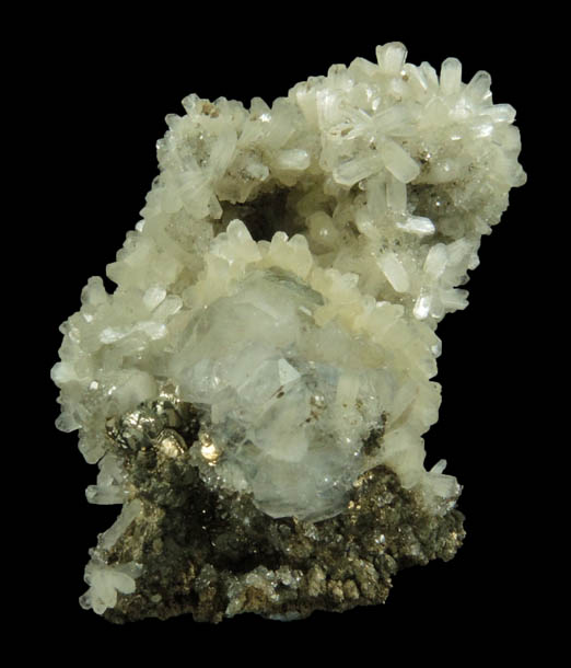 Stilbite, Apophyllite, Pyrite from Millington Quarry, Bernards Township, Somerset County, New Jersey