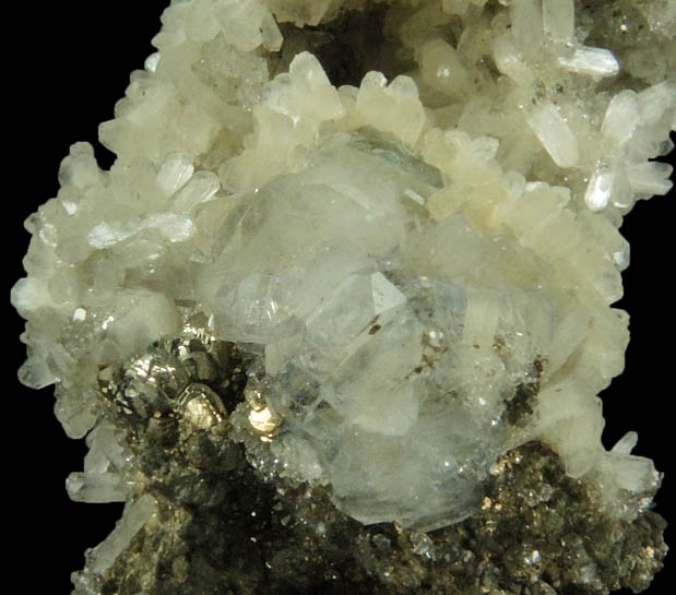 Stilbite, Apophyllite, Pyrite from Millington Quarry, Bernards Township, Somerset County, New Jersey