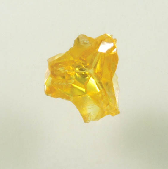 Diamond (0.22 carat fancy-yellow cavernous rough diamond) from Mbuji-Mayi, 300 km east of Tshikapa, Democratic Republic of the Congo