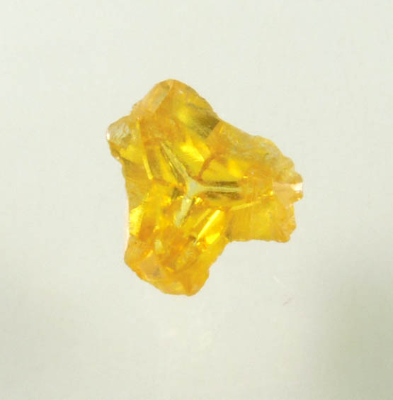 Diamond (0.22 carat fancy-yellow cavernous rough diamond) from Mbuji-Mayi, 300 km east of Tshikapa, Democratic Republic of the Congo