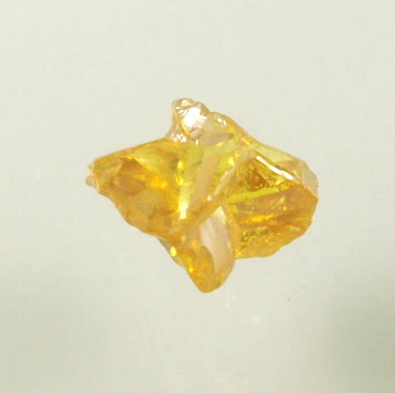 Diamond (0.26 carat fancy-yellow cubic cavernous rough diamond) from Mbuji-Mayi, 300 km east of Tshikapa, Democratic Republic of the Congo