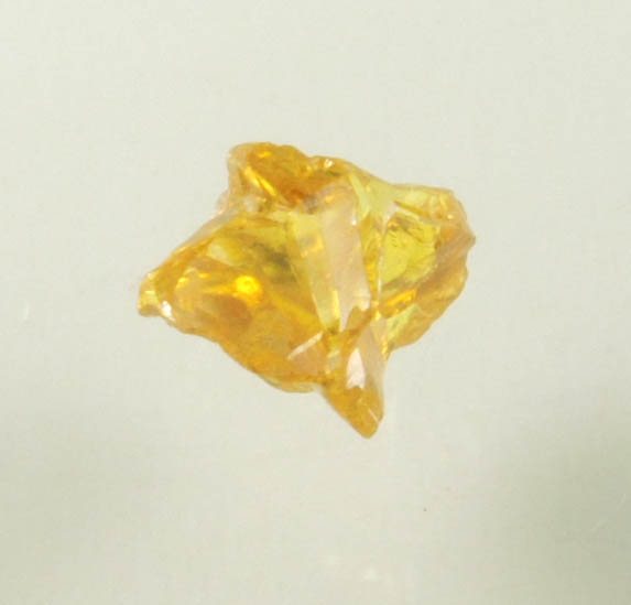 Diamond (0.26 carat fancy-yellow cubic cavernous rough diamond) from Mbuji-Mayi, 300 km east of Tshikapa, Democratic Republic of the Congo