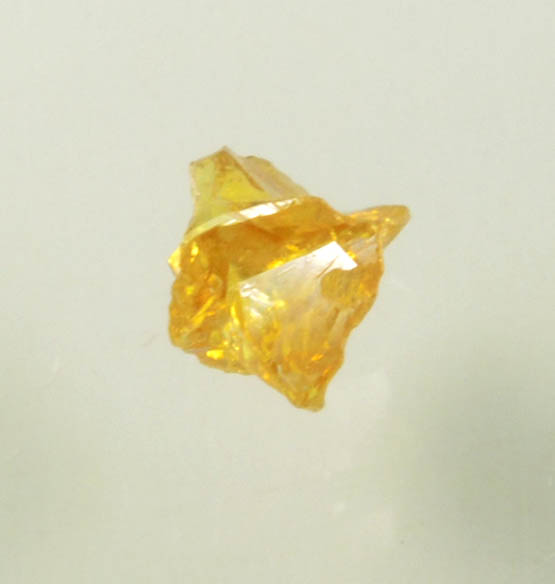 Diamond (0.26 carat fancy-yellow cubic cavernous rough diamond) from Mbuji-Mayi, 300 km east of Tshikapa, Democratic Republic of the Congo