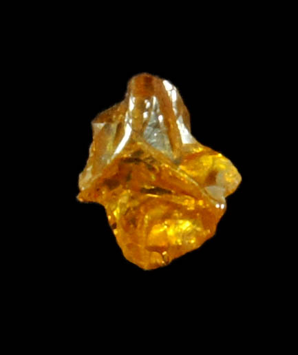 Diamond (0.26 carat fancy-yellow cubic cavernous rough diamond) from Mbuji-Mayi, 300 km east of Tshikapa, Democratic Republic of the Congo