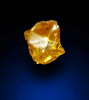 Diamond (0.14 carat fancy-yellow cubic cavernous rough diamond) from Mbuji-Mayi, 300 km east of Tshikapa, Democratic Republic of the Congo