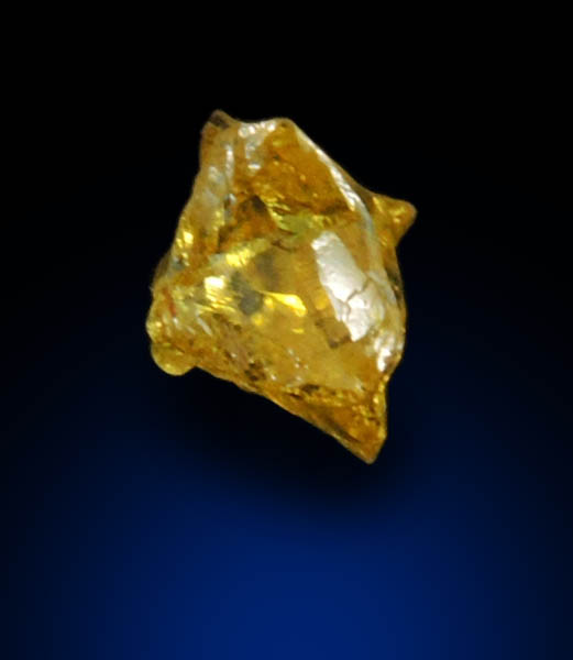 Diamond (0.29 carat fancy-yellow cubic cavernous rough diamond) from Mbuji-Mayi, 300 km east of Tshikapa, Democratic Republic of the Congo