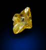 Diamond (0.21 carat fancy-yellow cubic cavernous rough diamond) from Mbuji-Mayi, 300 km east of Tshikapa, Democratic Republic of the Congo