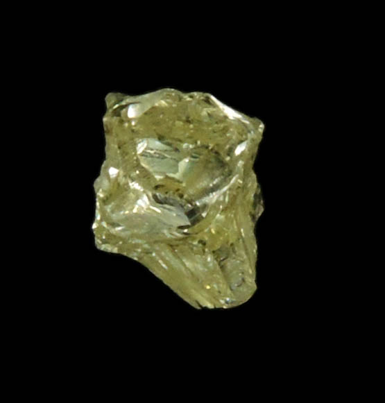 Diamond (0.24 carat fancy-yellow cubic cavernous rough diamond) from Mbuji-Mayi, 300 km east of Tshikapa, Democratic Republic of the Congo