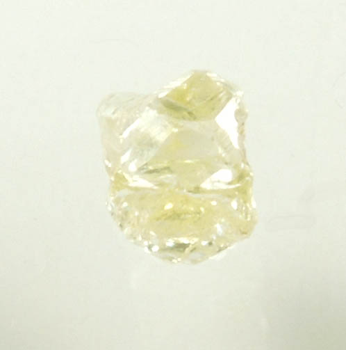 Diamond (0.24 carat fancy-yellow cubic cavernous rough diamond) from Mbuji-Mayi, 300 km east of Tshikapa, Democratic Republic of the Congo