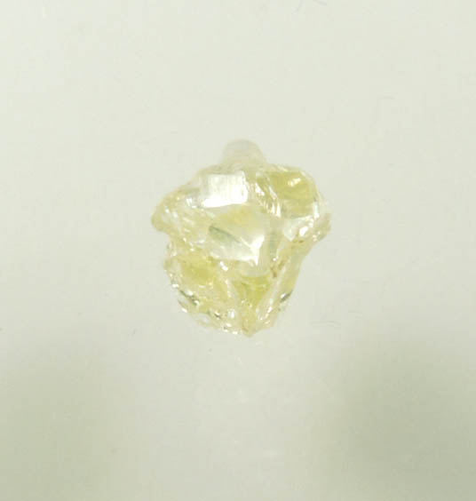 Diamond (0.24 carat fancy-yellow cubic cavernous rough diamond) from Mbuji-Mayi, 300 km east of Tshikapa, Democratic Republic of the Congo