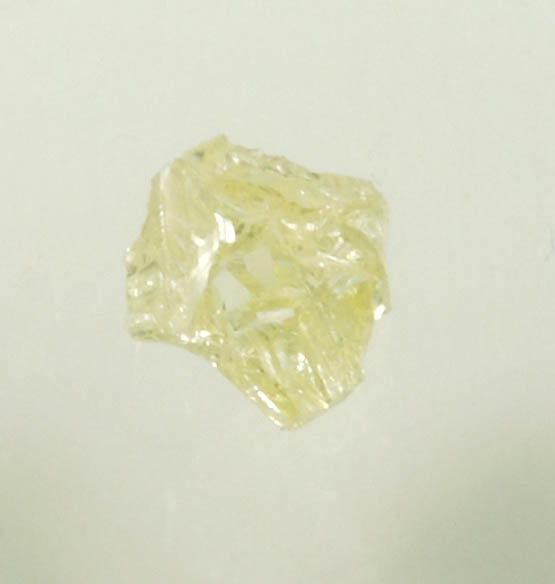 Diamond (0.24 carat fancy-yellow cubic cavernous rough diamond) from Mbuji-Mayi, 300 km east of Tshikapa, Democratic Republic of the Congo