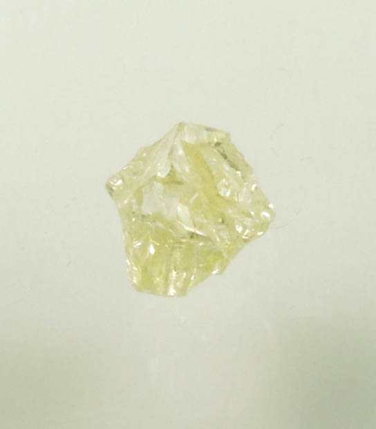 Diamond (0.24 carat fancy-yellow cubic cavernous rough diamond) from Mbuji-Mayi, 300 km east of Tshikapa, Democratic Republic of the Congo