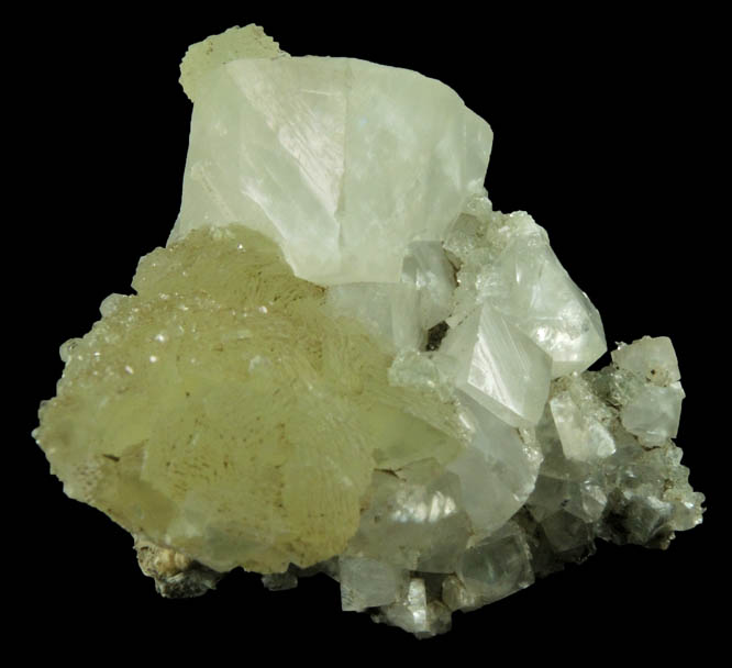 Calcite, Prehnite, Apophyllite from Millington Quarry, Bernards Township, Somerset County, New Jersey