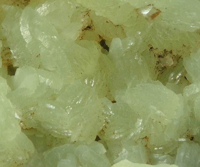 Prehnite pseudomorphs after Anhydrite from Millington Quarry, Bernards Township, Somerset County, New Jersey