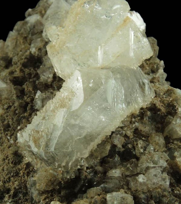 Apophyllite on Quartz with Chlorite from Millington Quarry, Bernards Township, Somerset County, New Jersey