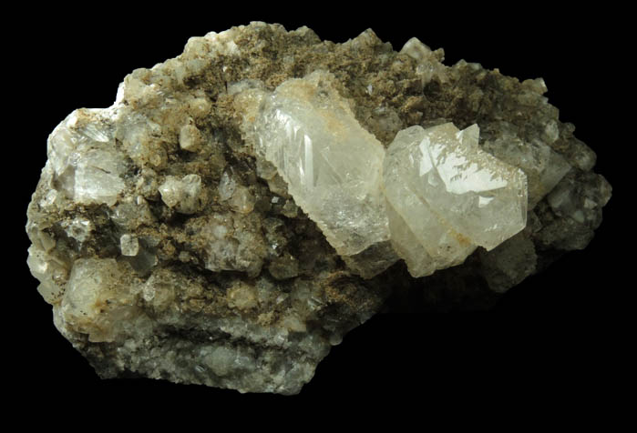 Apophyllite on Quartz with Chlorite from Millington Quarry, Bernards Township, Somerset County, New Jersey