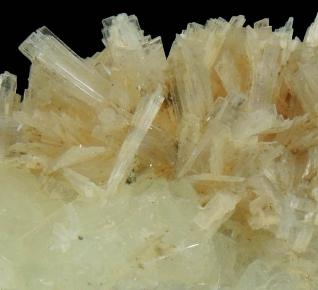 Pectolite over Datolite from Millington Quarry, Bernards Township, Somerset County, New Jersey