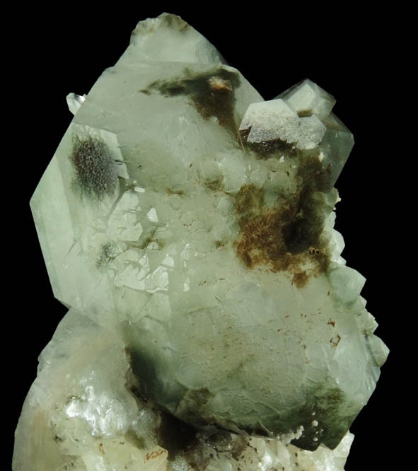 Apophyllite with Chlorite inclusions plus Calcite from Millington Quarry, Bernards Township, Somerset County, New Jersey