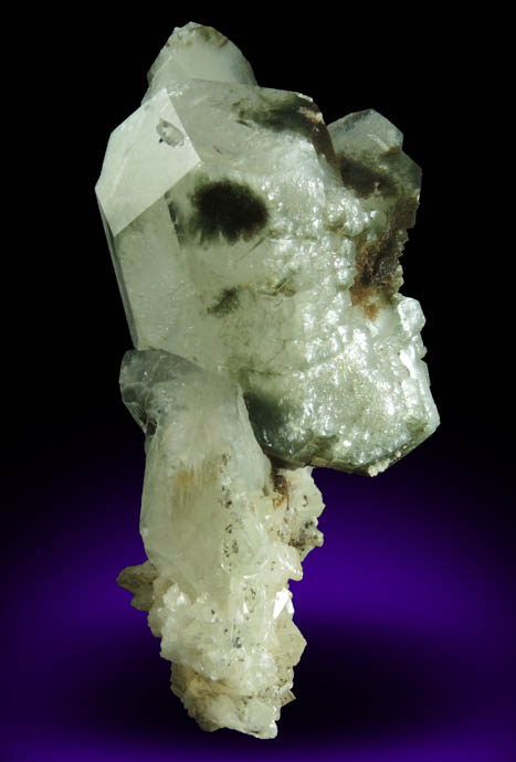 Apophyllite with Chlorite inclusions plus Calcite from Millington Quarry, Bernards Township, Somerset County, New Jersey
