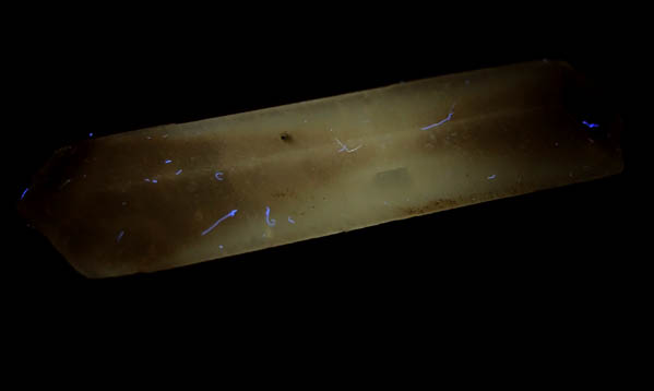 Gypsum var. Selenite with hour-glass shaped zoning from Great Salt Plains, near Jet, Alfalfa County, Oklahoma