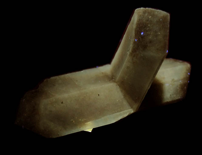 Gypsum var. Selenite with hour-glass shaped zoning from Great Salt Plains, near Jet, Alfalfa County, Oklahoma