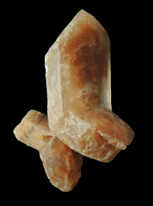 Gypsum var. Selenite with hour-glass shaped zoning from Great Salt Plains, near Jet, Alfalfa County, Oklahoma