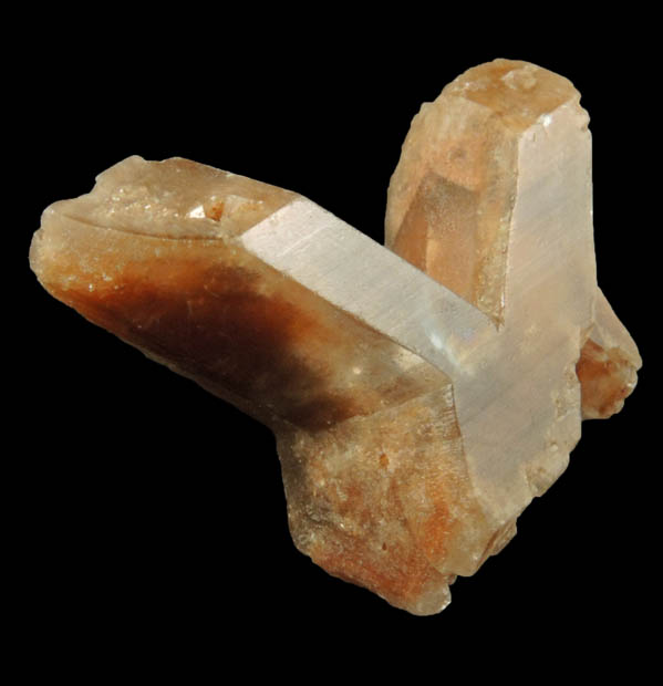 Gypsum var. Selenite with hour-glass shaped zoning from Great Salt Plains, near Jet, Alfalfa County, Oklahoma