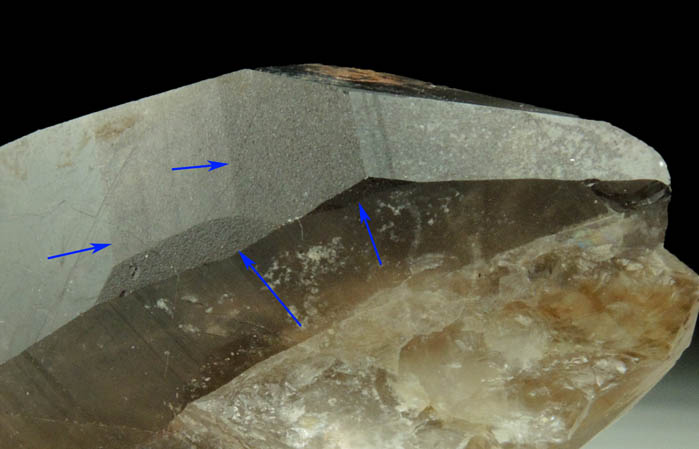 Quartz var. Smoky Quartz (with rare crystal faces) from Lake George District, Park County, Colorado